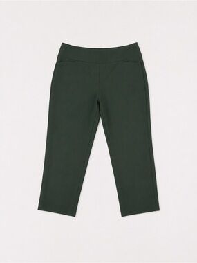 adidas Dark Green Cropped Ponte Pants